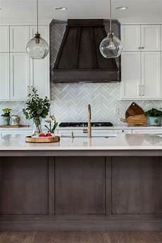 Marble Herringbone Backsplash